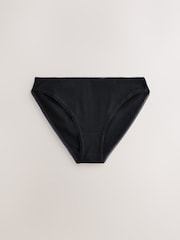 Black/Caramel Nude/Praline Nude High Rise High Leg Cotton Rib Knickers 3 Pack - Image 4 of 6