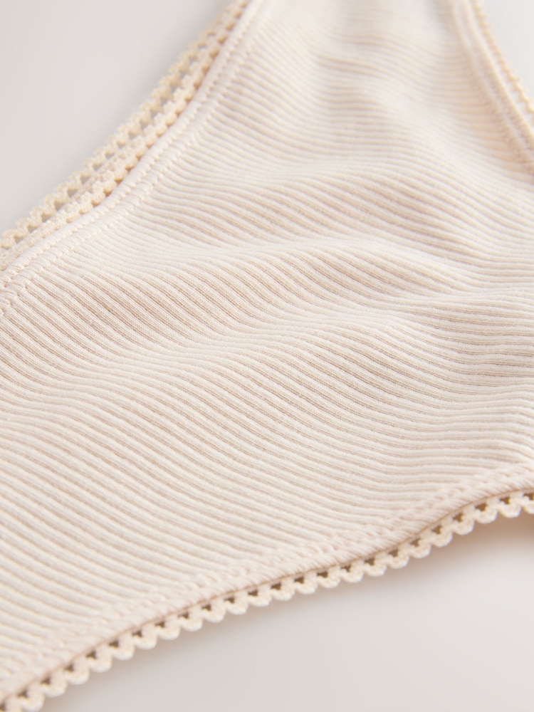 Black/Caramel Nude/Praline Nude Thong Cotton Rib Knickers 3 Pack - Image 6 of 6 Black/Caramel Nude/Praline Nude Thong Cotton Rib Knickers 3 Pack - Image 6 of 6