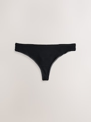 Negro/caramelo nude/praliné nude - Pack de 3 braguitas de canalé de algodón - Imagen 8 de 10