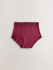 Berry Red Full Brief Lace Knickers 4 Pack - Image 6 of 10