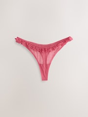 Red / Black Thong Heart Mesh Flocked Knickers 2 Pack - Image 3 of 5