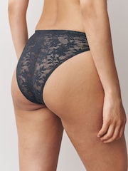Black High Leg All Over Lace No VPL Knickers 3 Pack - Image 11 of 13