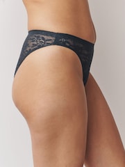 Black High Leg All Over Lace No VPL Knickers 3 Pack - Image 12 of 13