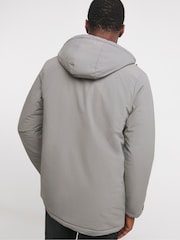 Snowdonia Grey Showerproof Padded Hooded Jacket - Image 2 of 5