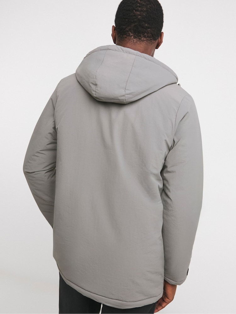 Snowdonia Grey Showerproof Padded Hooded Jacket - Image 2 of 5