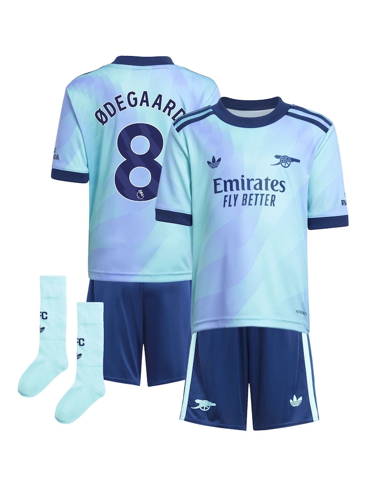 adidas Blue Arsenal Third Minikit Shirt 2024-25 - Image 1 of 3