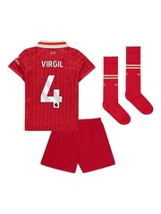 Nike Red Kids Liverpool Home Stadium Kit Shirt 2024-25 - Image 3 of 3