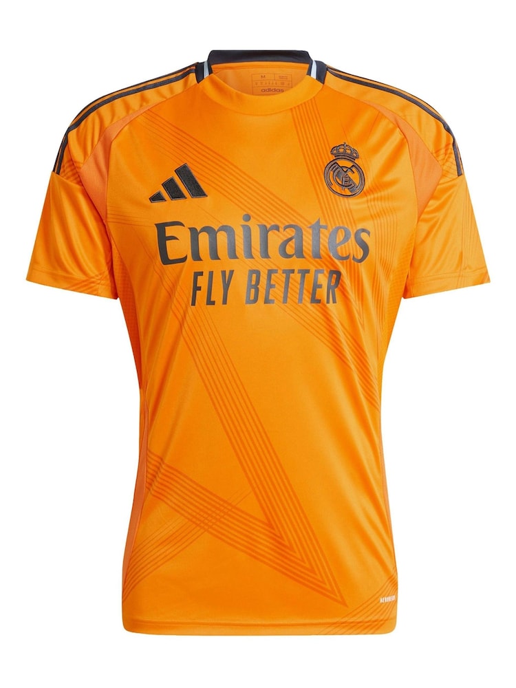 adidas Orange Real Madrid Away Shirt 2024-25 Bellingham 5 - Image 2 of 3