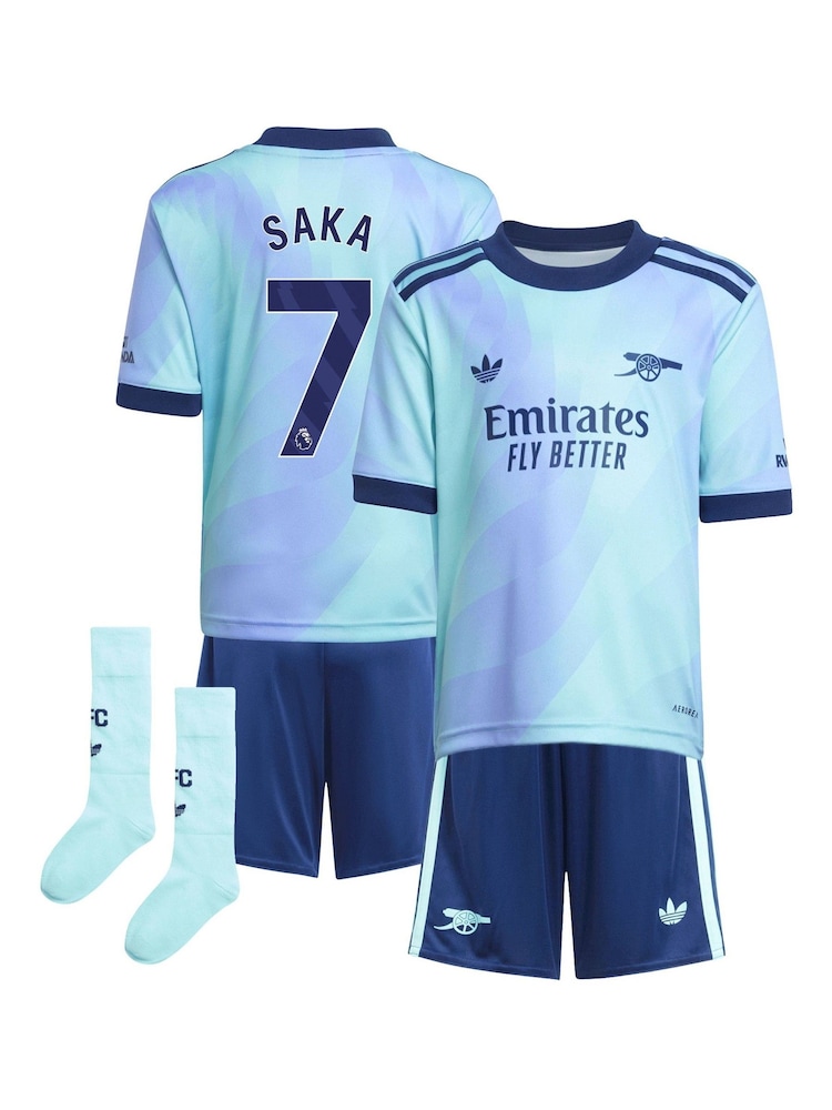 adidas Blue Arsenal Third Minikit Shirt 2024-25 - Image 1 of 3