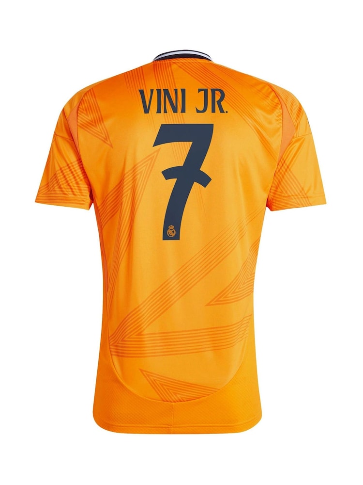 adidas Orange Real Madrid Away Shirt 2024-25 Vini Jr. 7 - Image 2 of 3