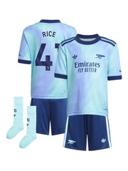 adidas Blue Arsenal Third Minikit Shirt 2024-25 - Image 1 of 3