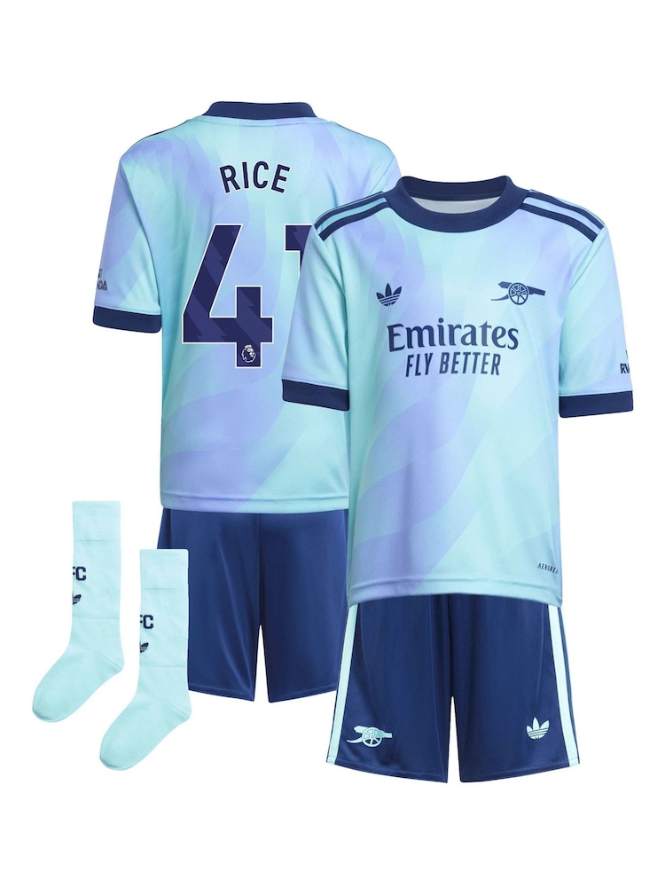 adidas Blue Arsenal Third Minikit Shirt 2024-25 - Image 1 of 3
