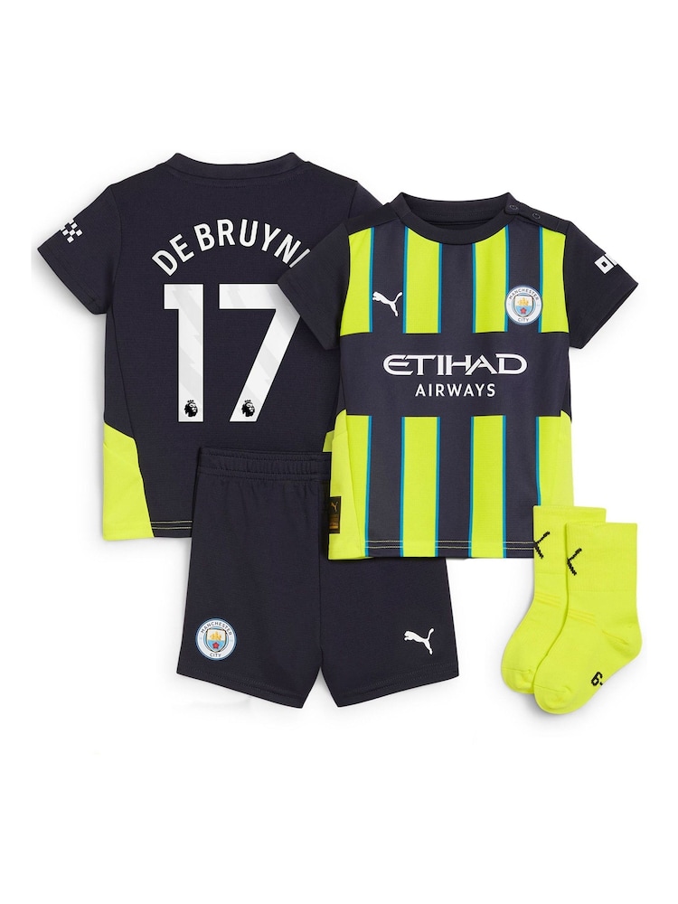 Puma Yellow Manchester City Away Babykit Shirt 2024-25 - Image 1 of 3