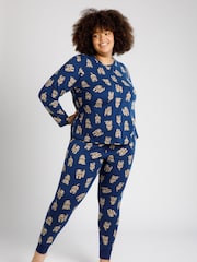 Pijama largo de cuello redondo estampado Cockapoo de Chelsea Peers - Imagen 1 de 5