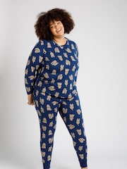 Pijama largo de cuello redondo estampado Cockapoo de Chelsea Peers - Imagen 2 de 5