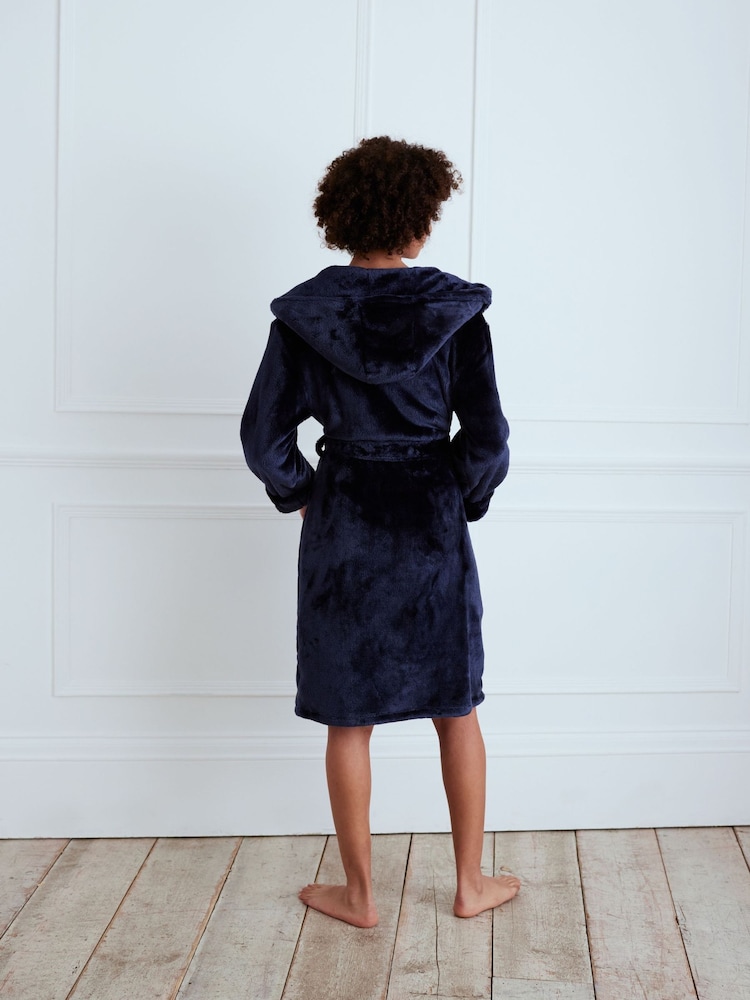 Chelsea Peers Blue Fleece Dressing Gown - Image 2 of 4