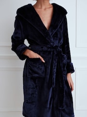Chelsea Peers Blue Fleece Dressing Gown - Image 4 of 4