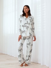 Chelsea Peers White Maternity Zebra Print Pyjamas - Image 1 of 5