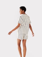 Chelsea Peers 100% Cotton Stripe Short Pyjamas Set - صورة 3 من 5