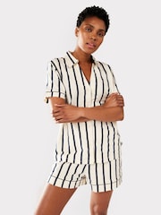 Chelsea Peers 100% Cotton Stripe Short Pyjamas Set - صورة 5 من 5