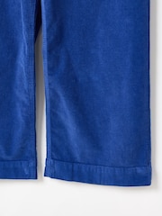 Oliver Bonas Blue Corduroy Cropped Wide Leg Trousers - Image 5 of 7