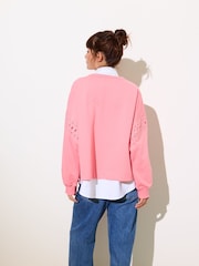 Oliver Bonas Broderie Drop Shoulder Hanorac - Imaginea 2 din 8