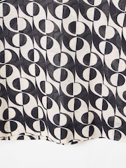 Oliver Bonas Black Abstract Print Mesh Top - Image 8 of 8