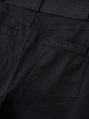 Oliver Bonas Black Paper Bag Waist Tapered Trousers - Image 7 of 8