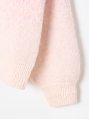 Oliver Bonas Pink Ombre Knitted Bomber Jacket - Image 7 of 8