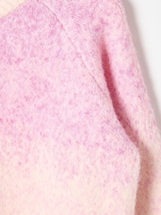 Oliver Bonas Pink Ombre Knitted Bomber Jacket - Image 8 of 8
