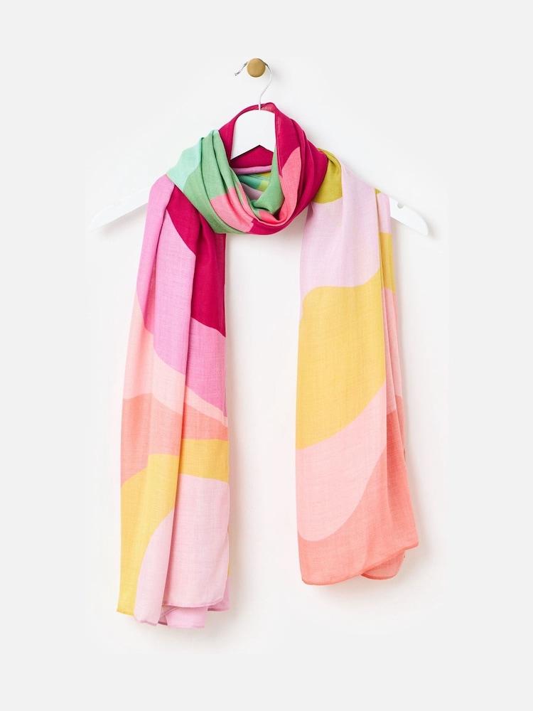 Oliver Bonas Natural Bright Wave Lightweight Scarf - Image 1 of 5