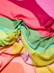 Oliver Bonas Natural Bright Wave Lightweight Scarf - Image 3 of 5