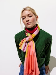 Oliver Bonas Natural Bright Wave Lightweight Scarf - Image 5 of 5