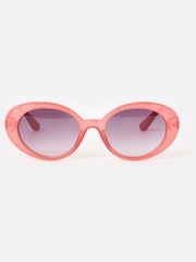 Oliver Bonas Red Oval Sunglasses - Image 1 of 6