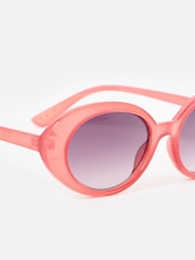 Oliver Bonas Red Oval Sunglasses - Image 4 of 6