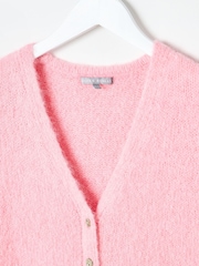 Oliver Bonas Pink Button Up Fluffy Knitted Waistcoat - Image 7 of 7
