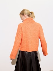 Oliver Bonas Orange Roll Neck Knitted Jumper - Image 2 of 8