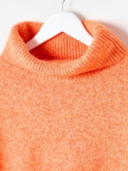 Oliver Bonas Orange Roll Neck Knitted Jumper - Image 5 of 8