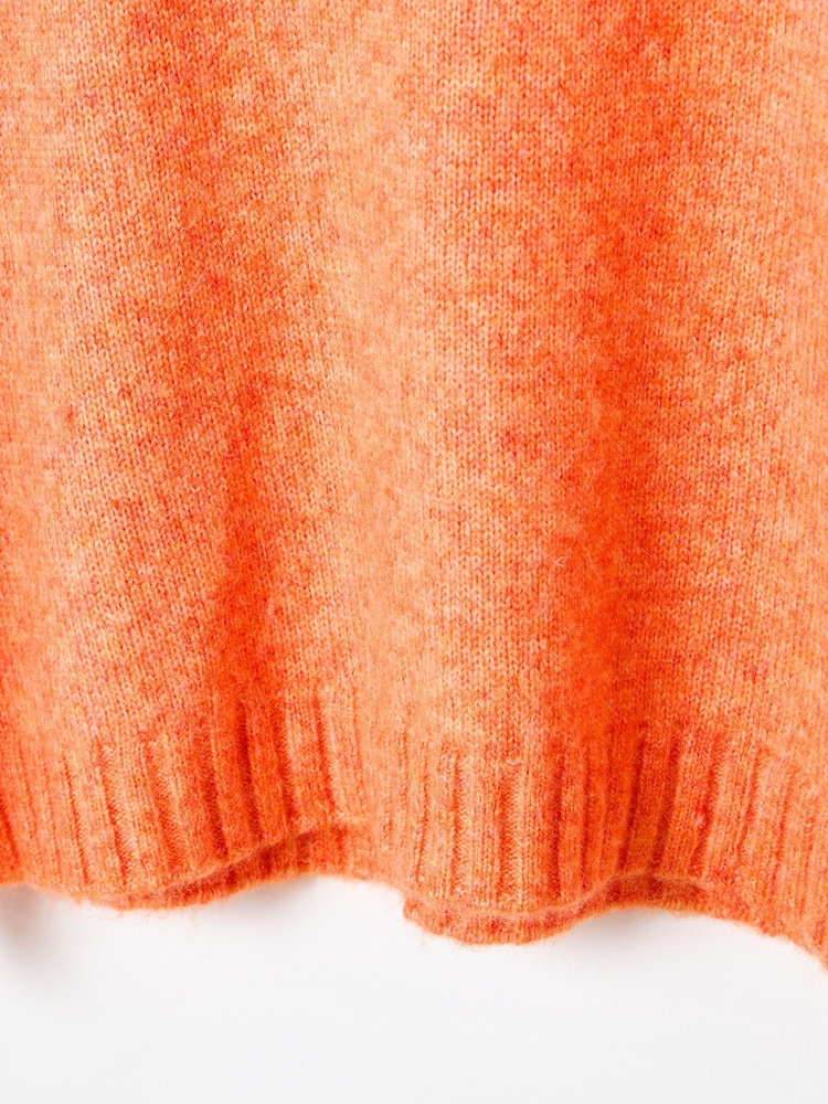 Oliver Bonas Orange Roll Neck Knitted Jumper - Image 6 of 8