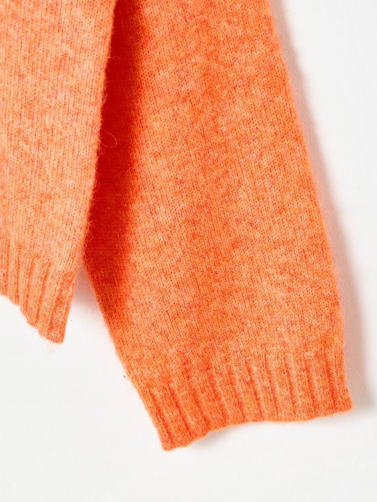 Oliver Bonas Orange Roll Neck Knitted Jumper - Image 7 of 8