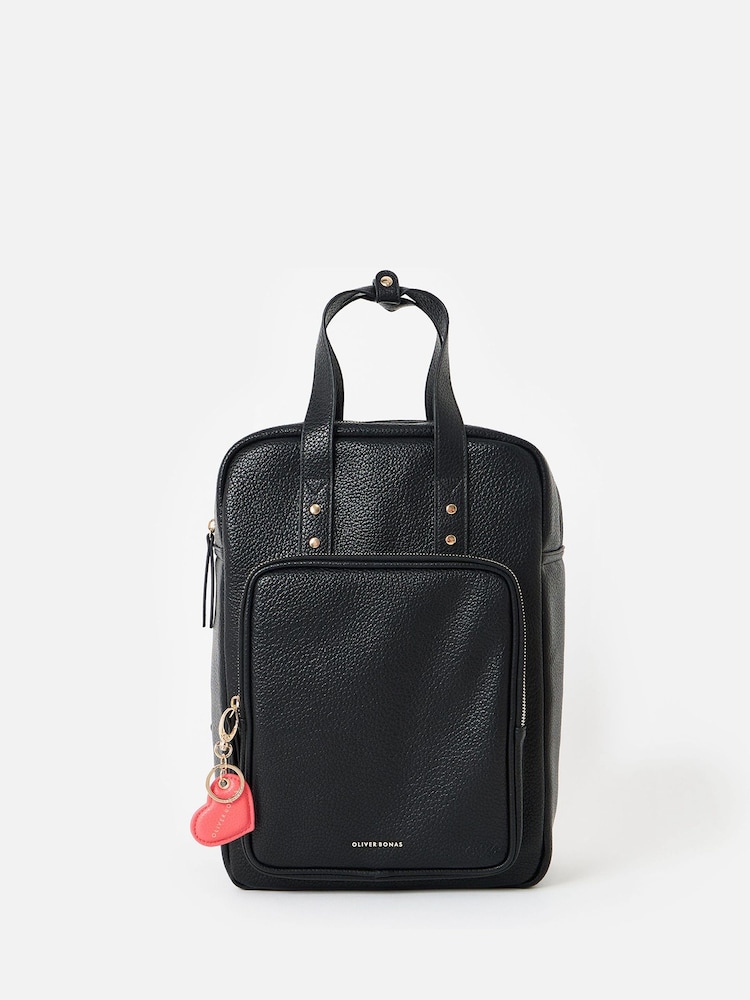 Oliver Bonas Black Mami Laptop Backpack - Image 1 of 7
