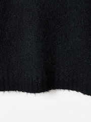 Oliver Bonas Black Pointelle Knitted Jumper - Image 6 of 8