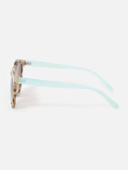 Oliver Bonas Brown Preppy Faux Round Sunglasses - Image 4 of 6
