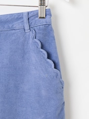 Oliver Bonas Blue Corduroy Midi Skirt - Image 6 of 7