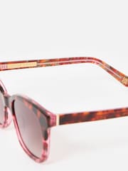 Oliver Bonas Faux Tortoiseshell Square Acetate Sunglasses - Image 2 of 6