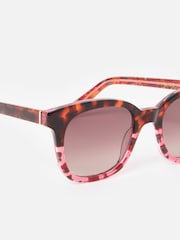 Oliver Bonas Faux Tortoiseshell Square Acetate Sunglasses - Image 3 of 6