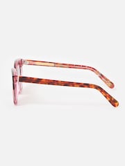 Oliver Bonas Faux Tortoiseshell Square Acetate Sunglasses - Image 4 of 6