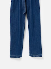 Oliver Bonas Blue Denim Zip-Up 100% Cotton Jumpsuit - Image 7 of 8