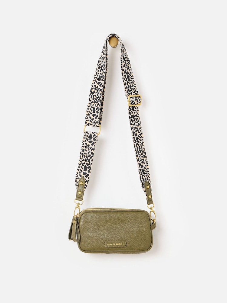 Oliver Bonas Green Naha Cross-Body Bag - Image 1 of 7