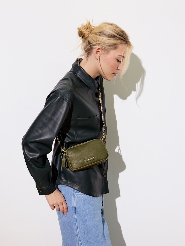 Oliver Bonas Green Naha Cross-Body Bag - Image 7 of 7
